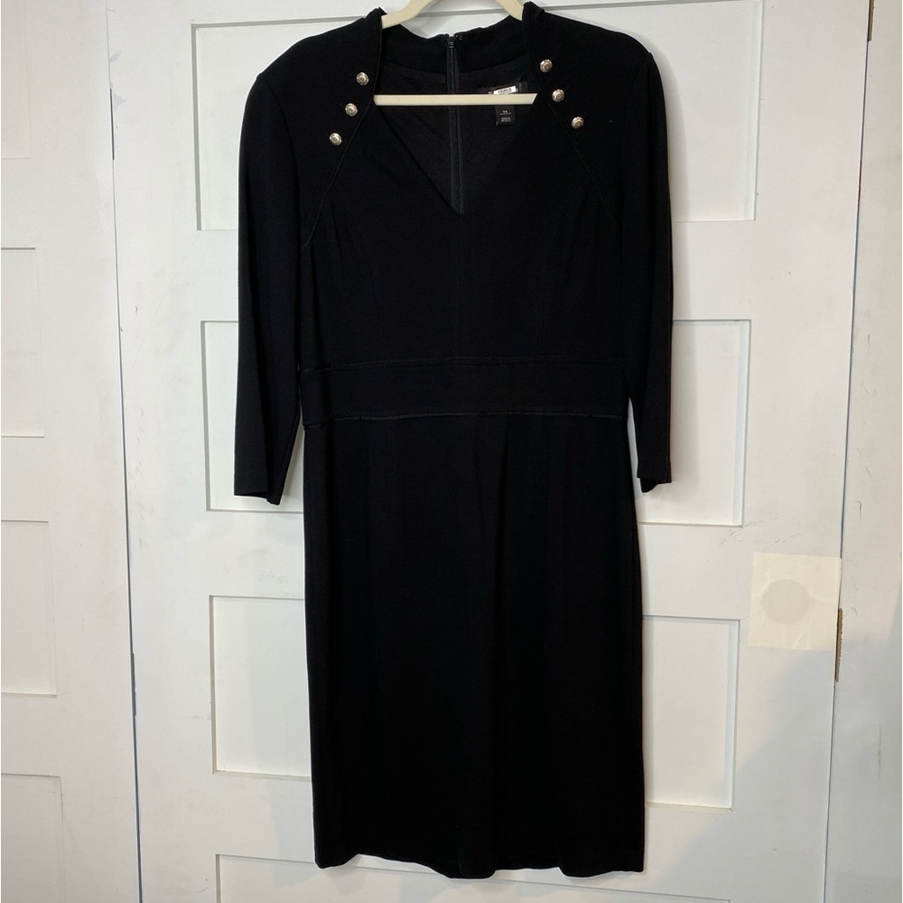 White House Black Market Casual 3/4 Sleeve Solid Dresses for Women Sz 14 WHBM